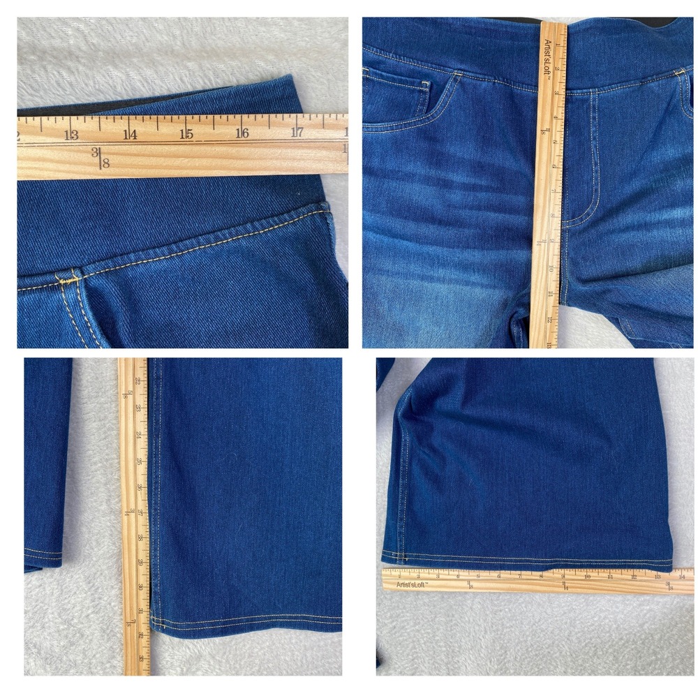 Halara Flex Wide Leg Pull On Denim Pants Womens XLT 4-Way Stretch High Rise NWT - Picture 8 of 10